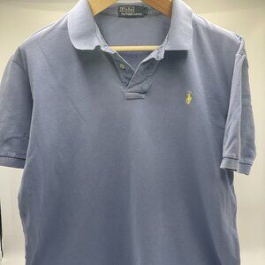 Polo Ralph Lauren Men's Light Blue with Yellow Logo, Extra Large